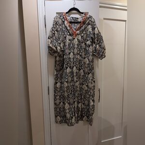 Zara Cotton/Linen Maxi Dress,S